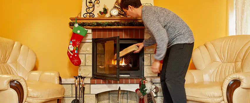 Rusted Metal Fireplace Restoration in Spokane Valley, Washington